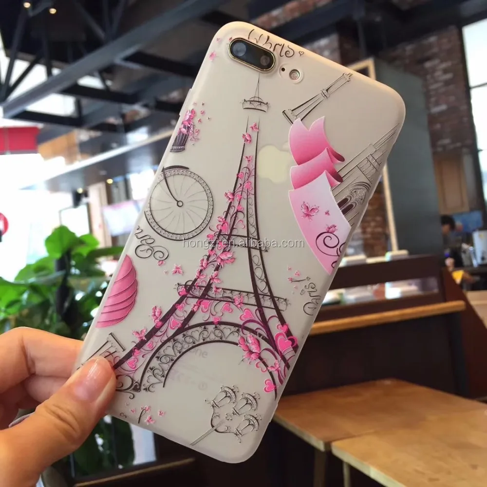 

For iPhone 6 7 X Cases Sakura Flower Cherry Blossoms TPU Silicone Tower Soft Case Cover Phone Funda Capa Cute
