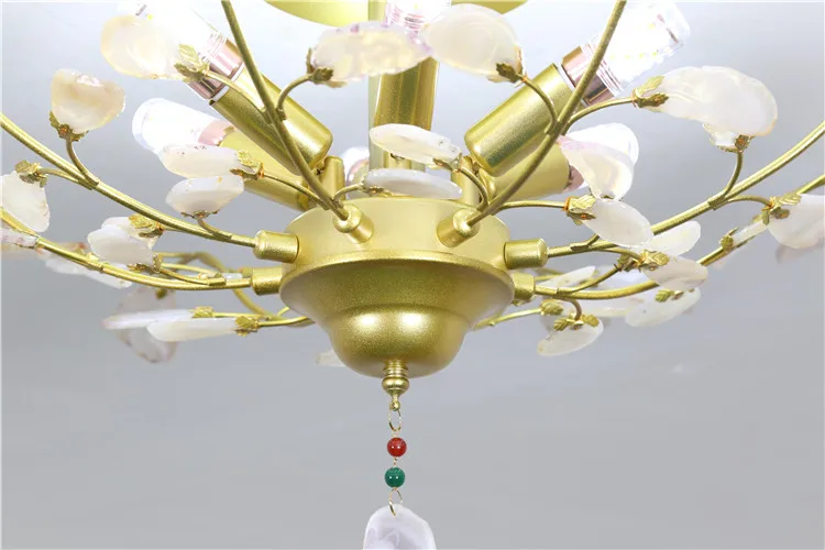 Modern Large Parts Living Room Hanging Metal Iron gold color Wedding chandelier lighting