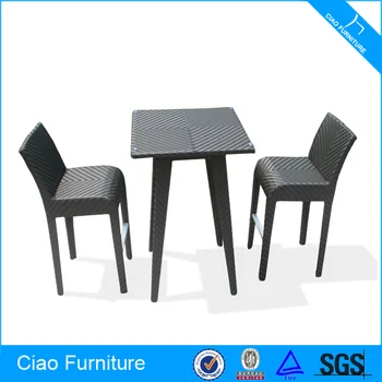 Rattan High Top Bar Table And Chairs - Buy Bar Table And ...
