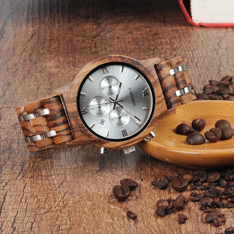 

BOBO BIRD new dropshipping men wooden watches miyato quartz luxury custom relojes hombre wrist watches for men, Pictures