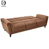 Uk Style Classic Velvet Flip out Sofa cum Bed