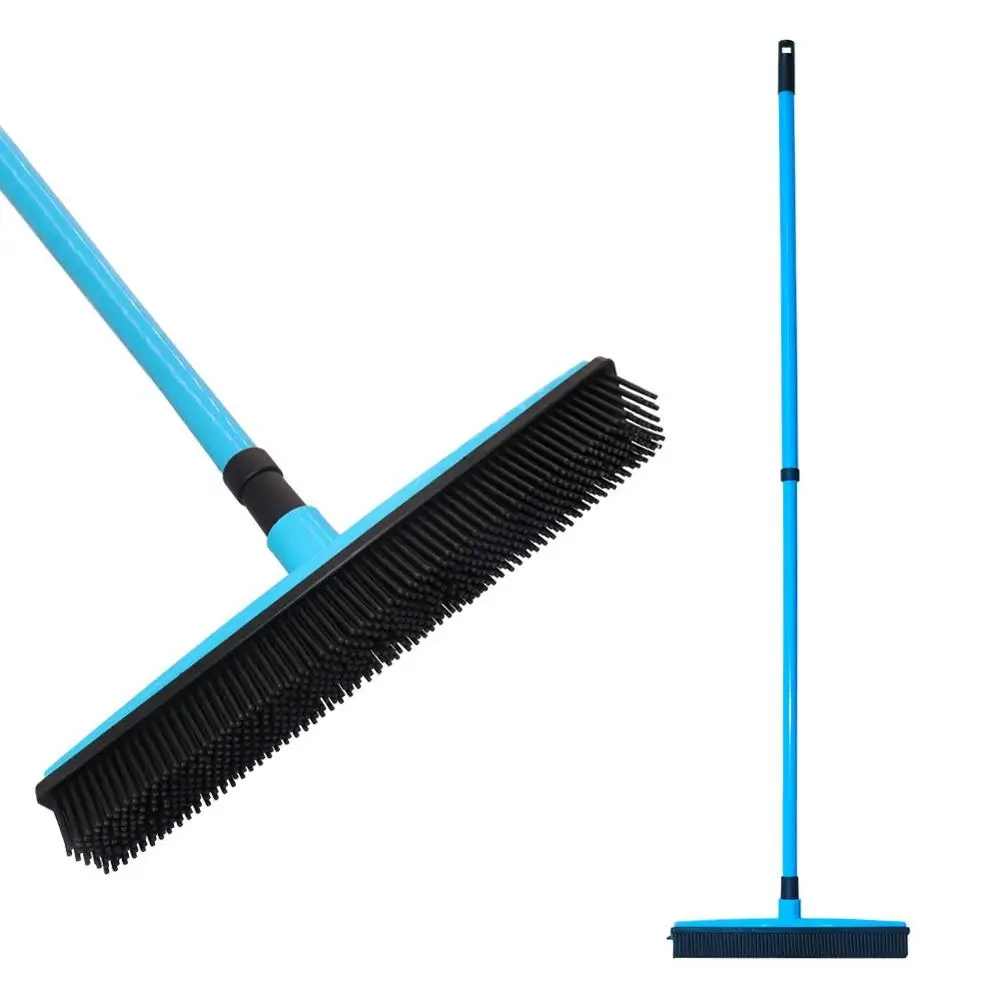 

TPR Soft Bristle Broom Floor Squeegee Brush Rubber Broom Squeegee Floor Cleaning Brush