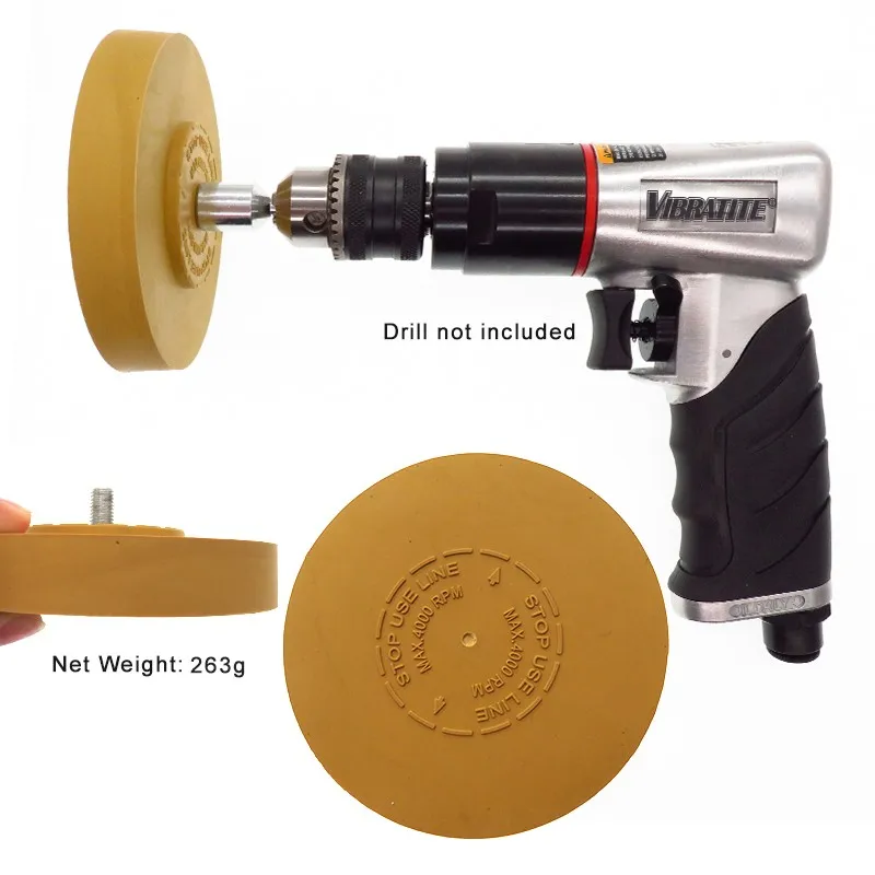 4" Rubber Eraser Wheel For Adhesive,Sticker,Pinstripe,Decal And Graphic