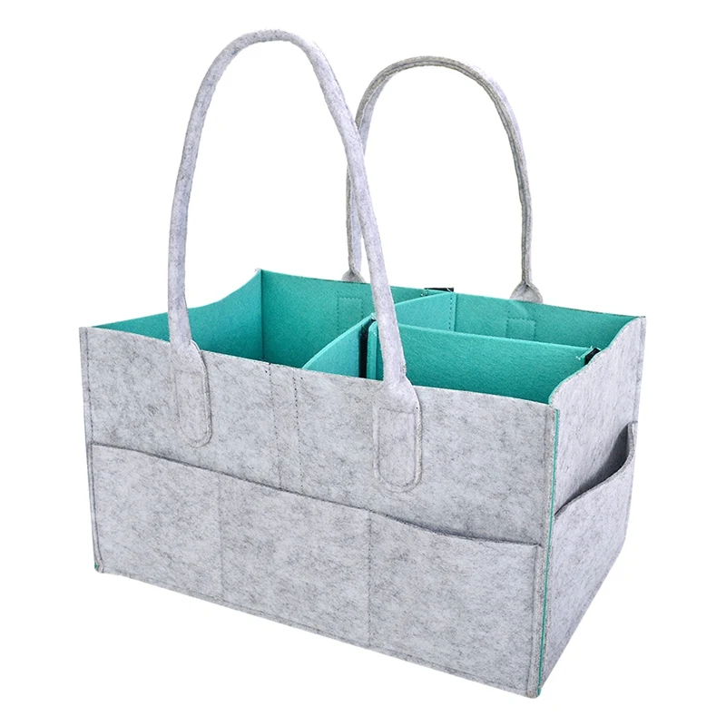 Felt Material Baby Diaper Large Capacity Handbag Eco Friendly Breathable Felt Storage Baskets With China Supplier