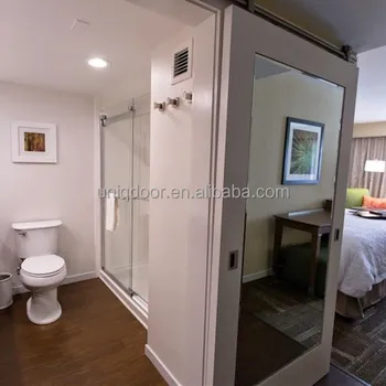 Hotel Sliding Barn Door Mirror Inlay Mdf Hanging Hotel Sliding Barn Door Mirror Inlay Mdf Hanging