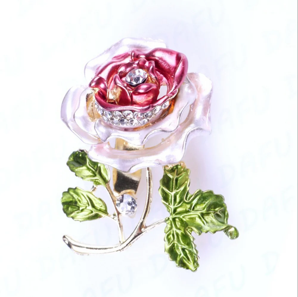 

Decorative Garment Dress Accessories Wedding Bridal Luxury Rhinestone Flower Rose Brooch Pin Exquisite fashion zircon brooch, N/a