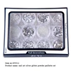 12 color latest nail art silver glitter powder round hexagon sequins