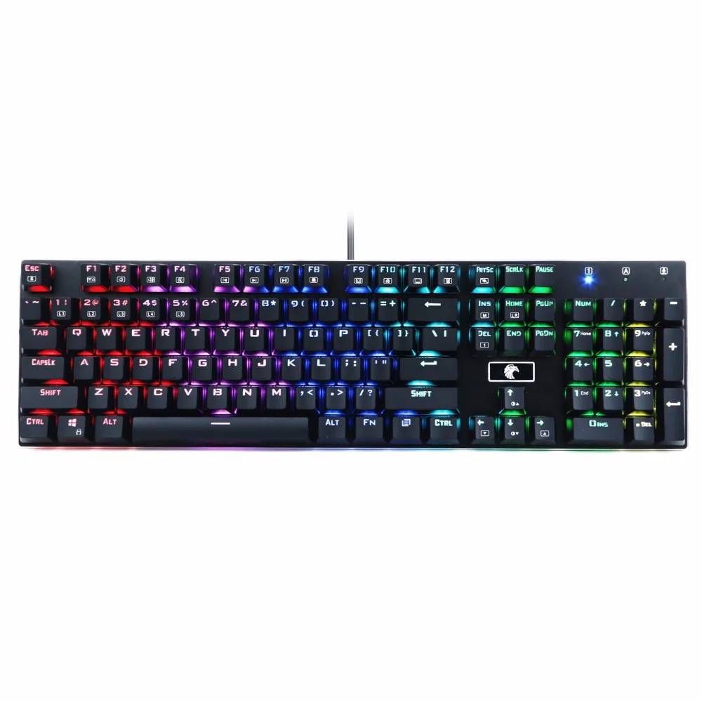 E Element Eagle Z88 104 keys Outemu Blue Switches RGB Mechanical Keyboard qwerty US layout DIY Swappable Axis