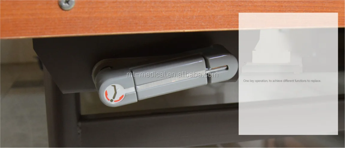 Factory produced luxury home care bed for hospital and personal family use with manual crank