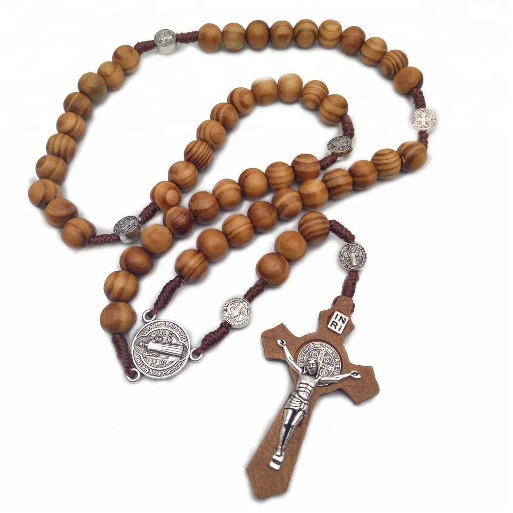 

support retail wooden rosary, Natural wooden