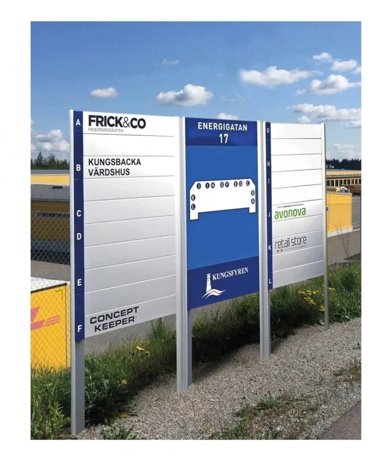 Manufacturer custom outdoor freestanding wooden vision guide aluminum metal led pylon sign