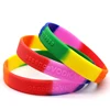 Factory Outlet Custom Rainbow Embossed Silicone Wristband