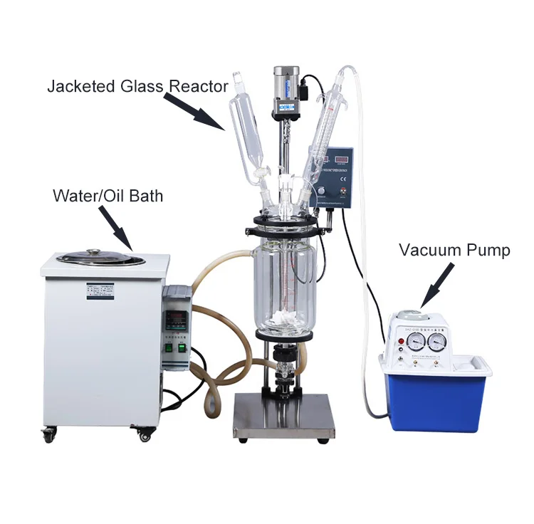 Stirring Crystallization Chemical Glass Reactor