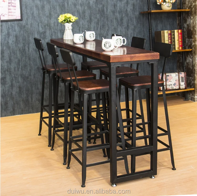Customised Industrial Style Bar Table And Bar Chair Buy Bar High Table And Chair,Tall Bar