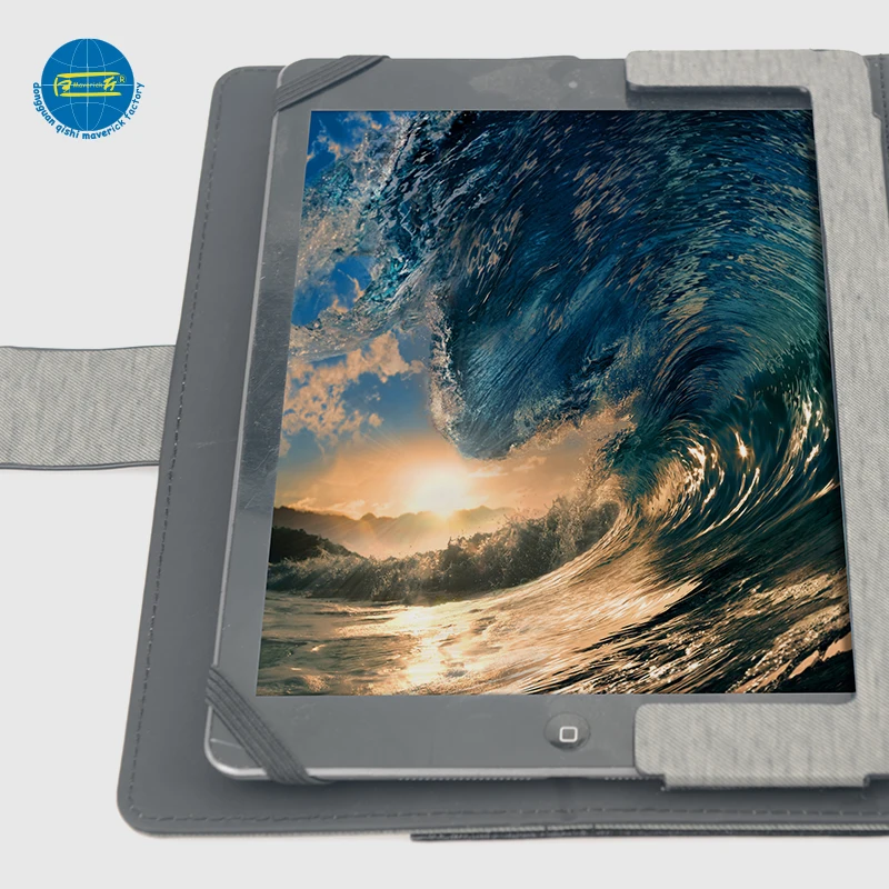 
business leather portfolio with tablet holder and wireless charger 