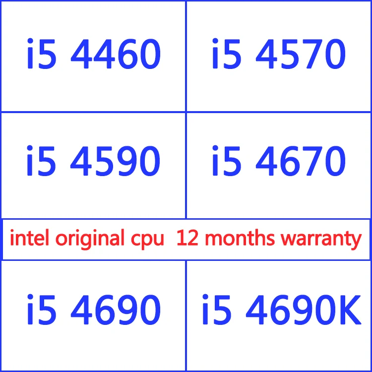 Vanlga Core i5-4460 i5 4460 i5 4570 i5 4670 i5 4670K inter cpu i5 4590 i5-4690 i5 4690 i5 4690k for intel processor