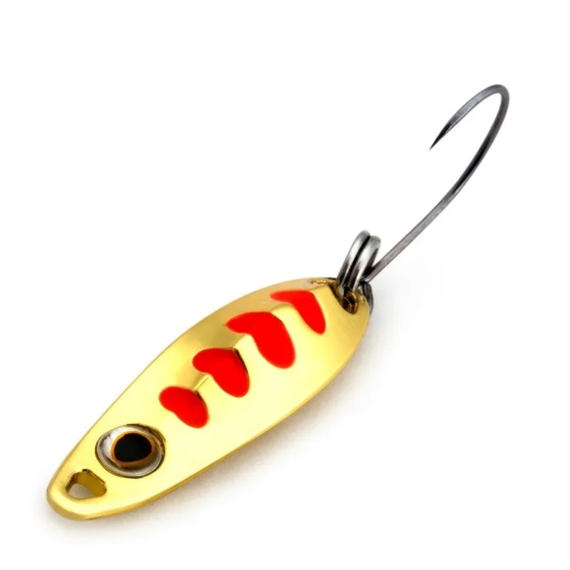 

LUSHAZER spinner spoon 1.2g jig metal bait, Silver and gold