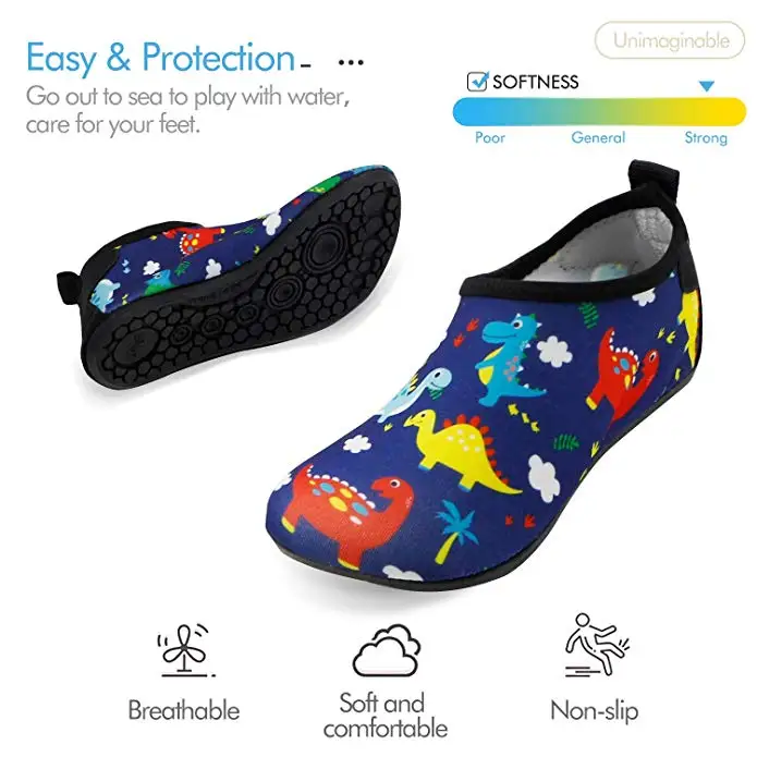 Baby Boy Girl Water Shoes, Quick Drying Barefoot Skin Aqua Sock Swim Shoes for Beach Pool