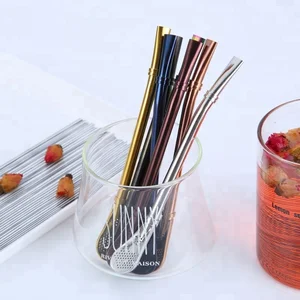 Image of Yerba Mate Gourd Bombilla Filtered Straw Dependable Stainless Steel made to Filter Sediment