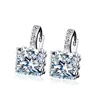 CAOSHI Wonderful 925 Silver Filled Big Square Crystal Earrings Low Price Stylish Ladies earring Stud
