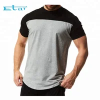 

Cheap Stretch Polyester Cotton Spandex Fitness Custom Sports T Shirt Men