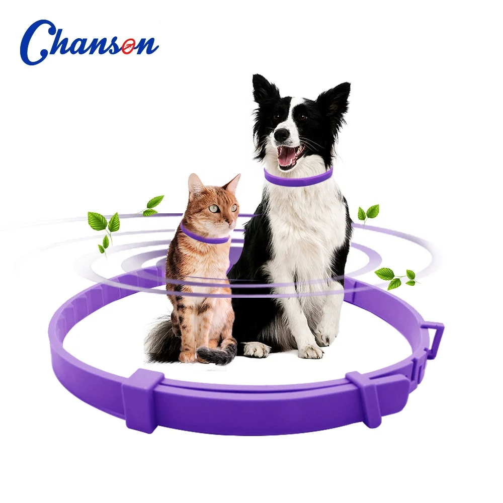 

soft unique rubber neck calming dog collar with lavender oil help reduce stress of pets