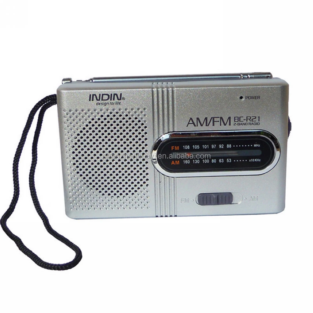 

BC-R21 Wholesale Cheap Price Built In Speaker Pocket AM FM Portable Radio, Silver