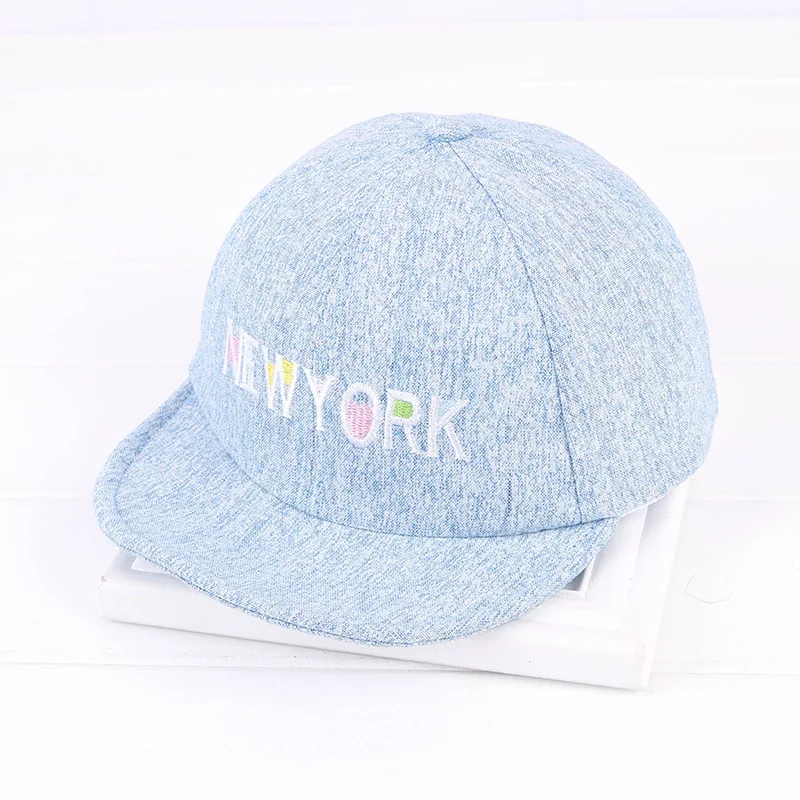 New Trend Baby Embroidery Flat Peaked Caps Flat Bill Baby Hat Soft