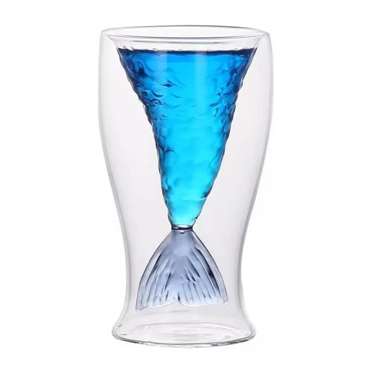 

100ml creative beauty mermaid whisky /cocktail glass cup, wine set, Transparent