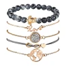 Mix Turtle Heart Pearl Wave LOVE Crystal Marble Charm Bracelets for Women Boho Tassel Bracelet Jewelry Wholesale drop shipping