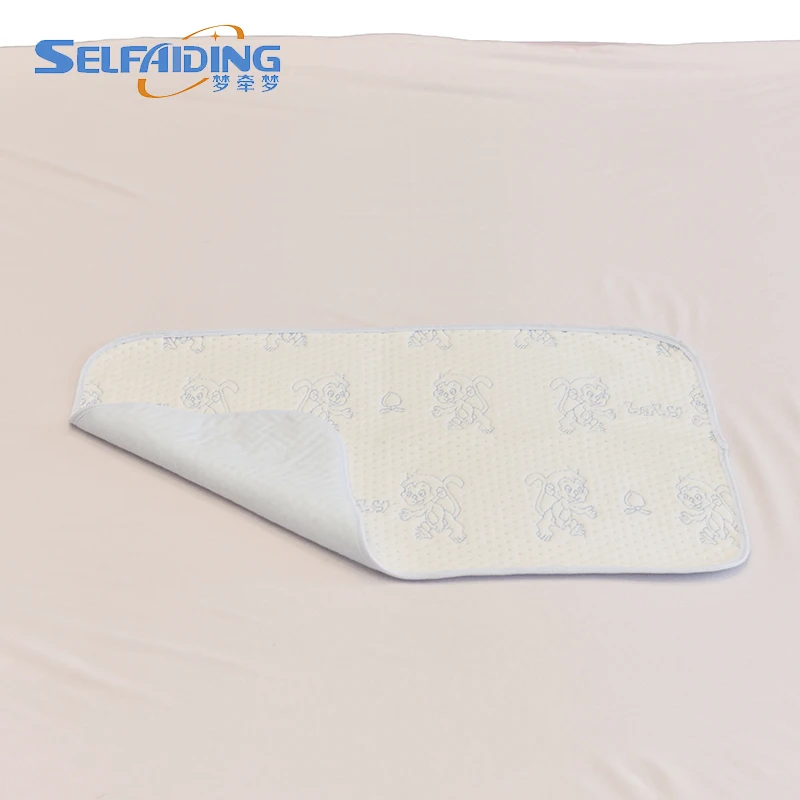 100 Cotton Waterproof Baby Changing Crib Pee Pad Washable And Reusable
