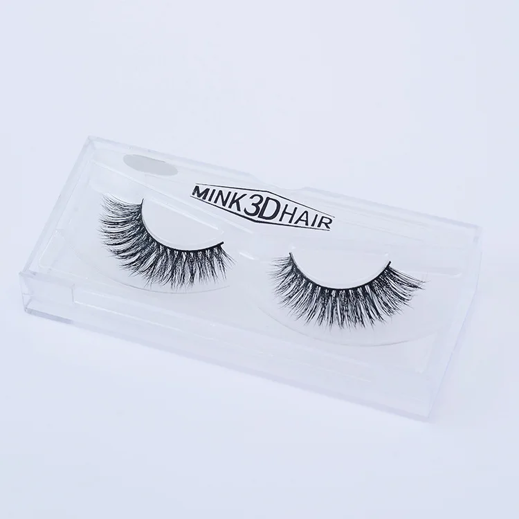 

Top Quality New Style Private Label Natural Makeup 3d mink eyelashes false eyelashes, Black