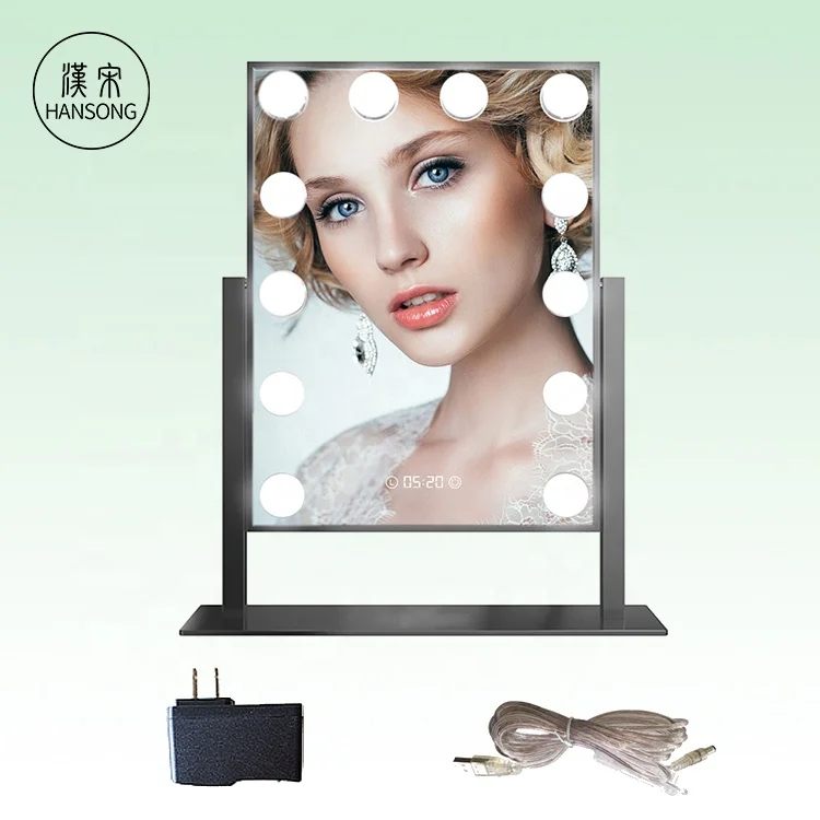 

Illuminated Bathroom Vanity Wall Mirror with Touch Sensor Vertical Rectangle White Mirrors, Customized color