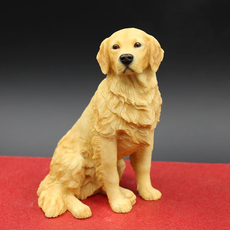 

New Sitting Golden Retriever Handmade Resin Crafts home decorative dog figurine, Picture shown