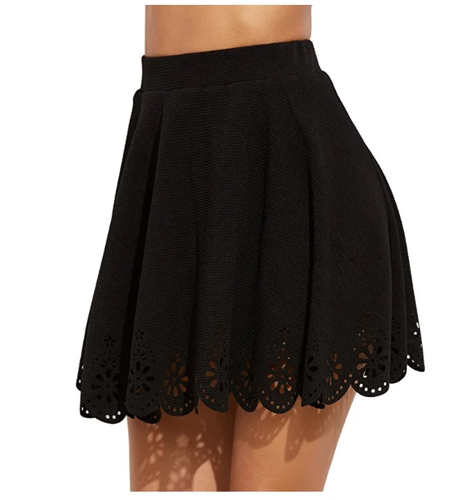 

Amazon Women's Basic Solid Flared Mini Skater Skirt