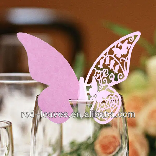 10/50x Mariposa titulares de papel de corte láser Servilleteros Decoración para Boda Fiesta Favores 10/50x Mariposa titulares de papel de corte láser Servilleteros Decoración para Boda Fiesta Favores