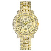 

18 K Mens Watches Fashion Women stainless steel Iced out Quartz Wristwatch