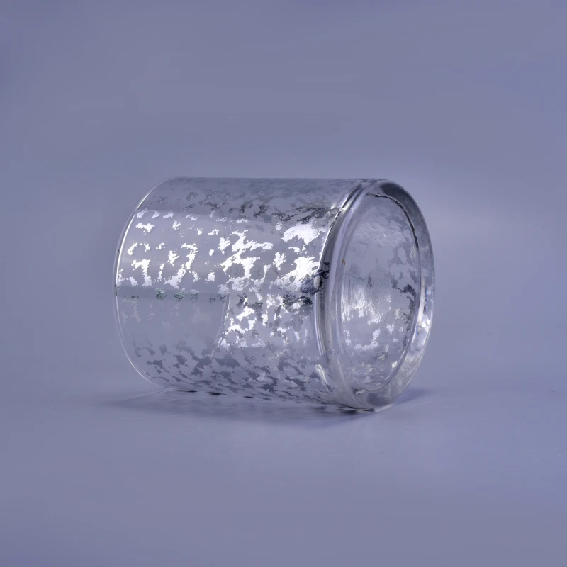 Metallic colored glass candle holder home decoration wholesale