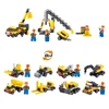 City Project Mini ABS Plastic Kids Toys 8 In 1 Building Blocks Sets City Engineering For Children