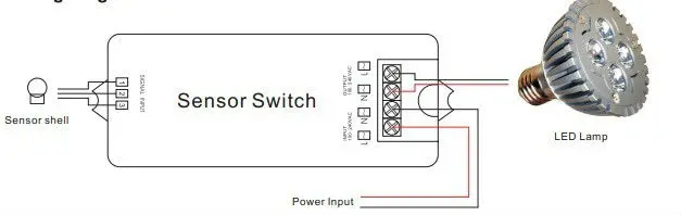 Infrared motion sensor как подключить провода схема подключения к сети