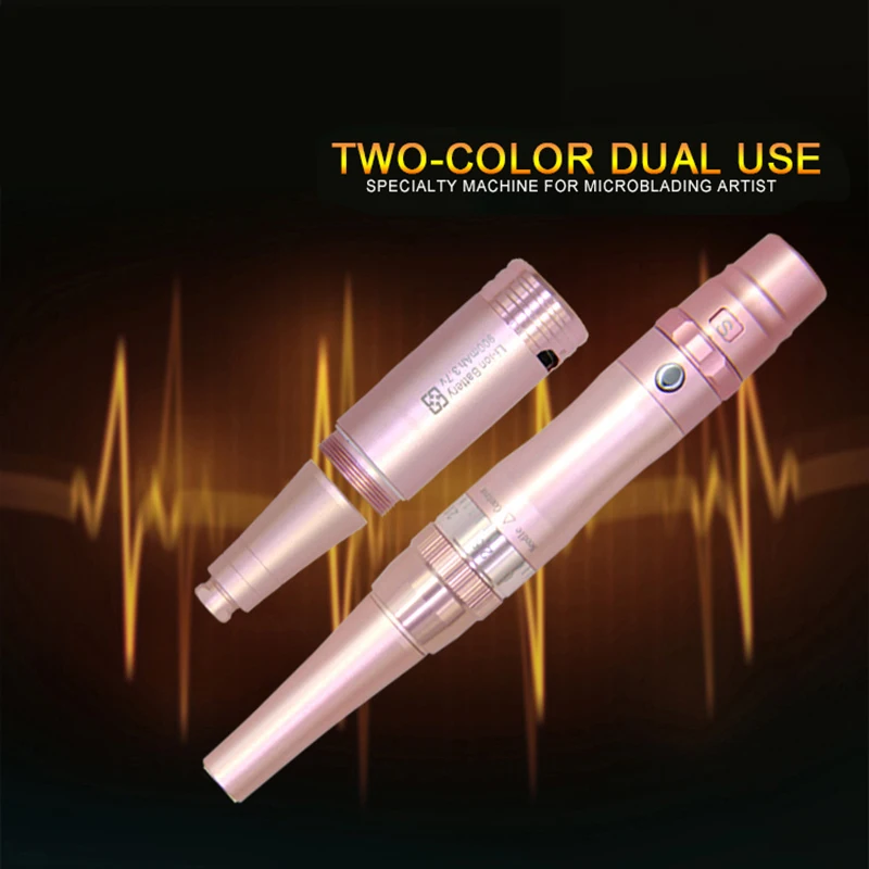 

Easyzlm Chargeable Digital PMU Micropigmentation Machine Hand Piece, Black/pink