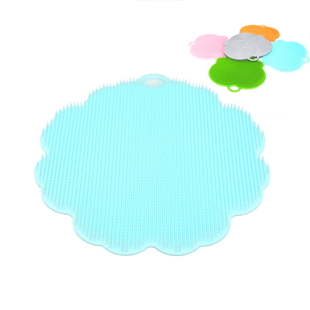 
Wholesale Non Stick Fruit Vegetable Washer Scrubber Glass Bottle Brush Pan Cleaner Silicone Dish Washing Sponge 