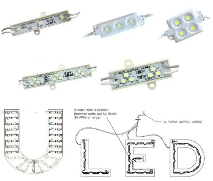 ul approved 12v 1.2watt 120lm ul listed 3 chips 5730 led smd module for sigange letters