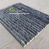 Rough Split Black Slate Culture Stone Wall Panel For Pool Water Feature