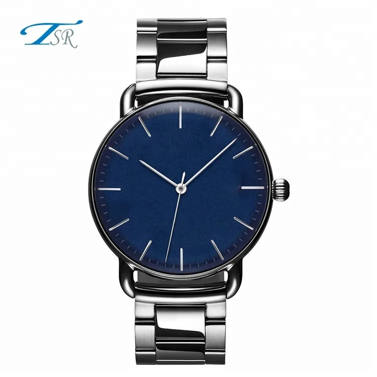 2019 厂家供应男士手表带真皮表带日本机芯 2035