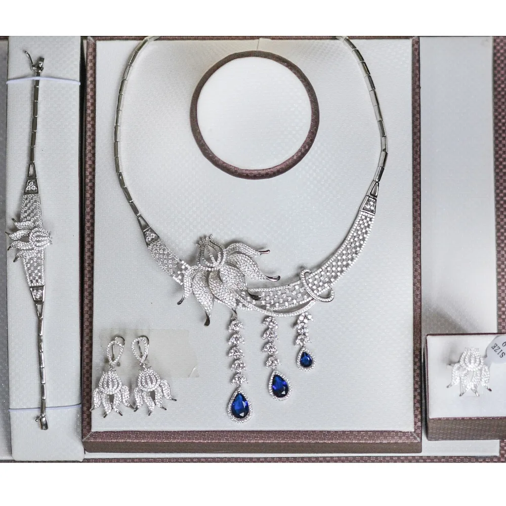 

Factory wholesale price american hot sell artificial jewelry 4 pcs set, Green