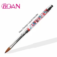 

2019 BQAN New Design Liquid Handle 100% Pure Wholesale Kolinsky Sable Acrylic Nails Oval Nail Art Brush Manufacturer