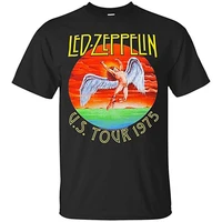 

Wholesale Hot Sale Quick Dry Summer 2019 High Quality Silk Screen Printing Led Zeppelin Black T Shirt