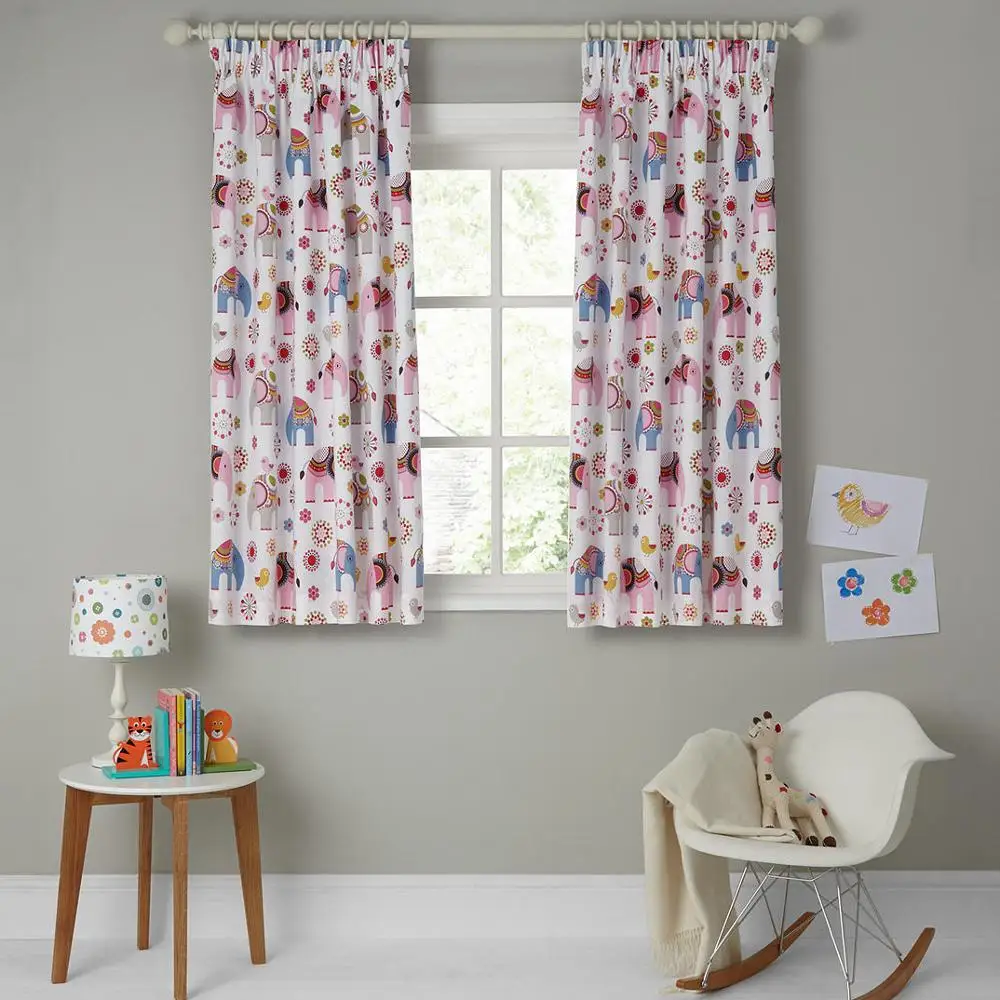 
design printed classic home decoration blackout fabric curtain for young living room 