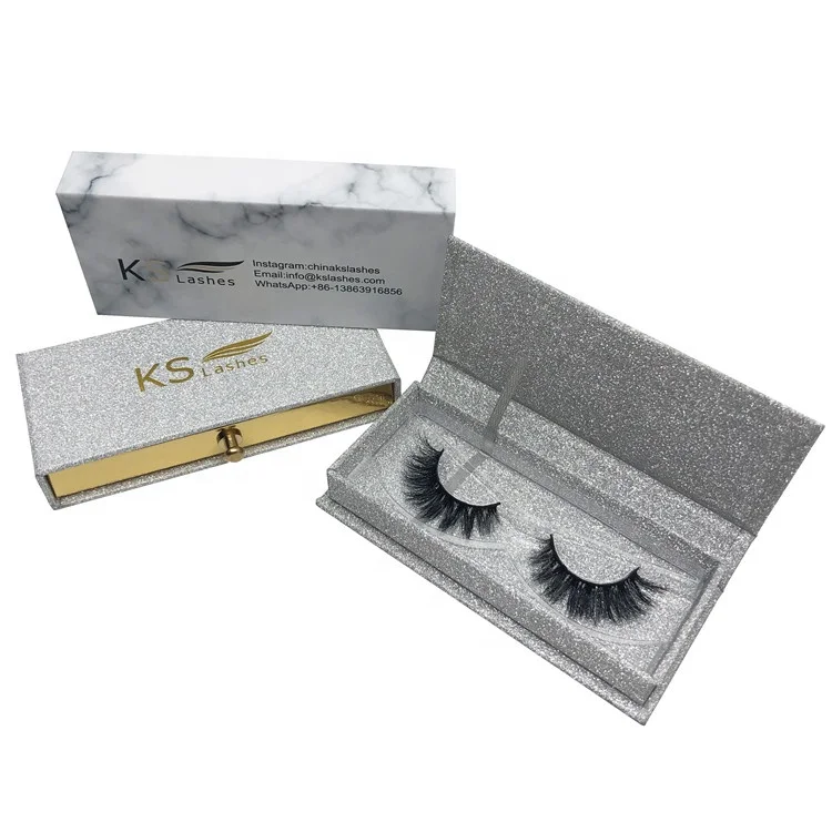 

wholesale private label cosmetic brands 3D luxury mink fur eyelashes and custom boxes, Black